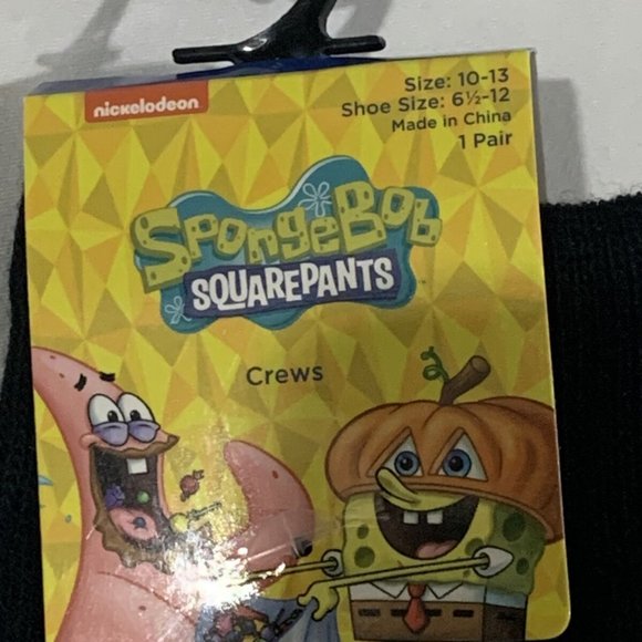 NWT Official Spongebob Square Pants Halloween Sock - Picture 2 of 3